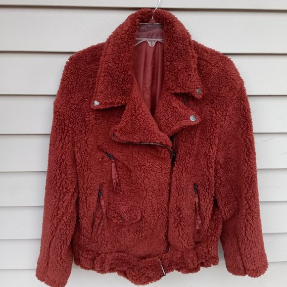 Free People Jackets & Blazers - Free People sherpa moto jacket sz XL